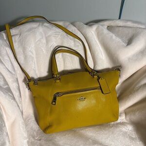 Coach Mustard Yellow Leather Shoulder Bag